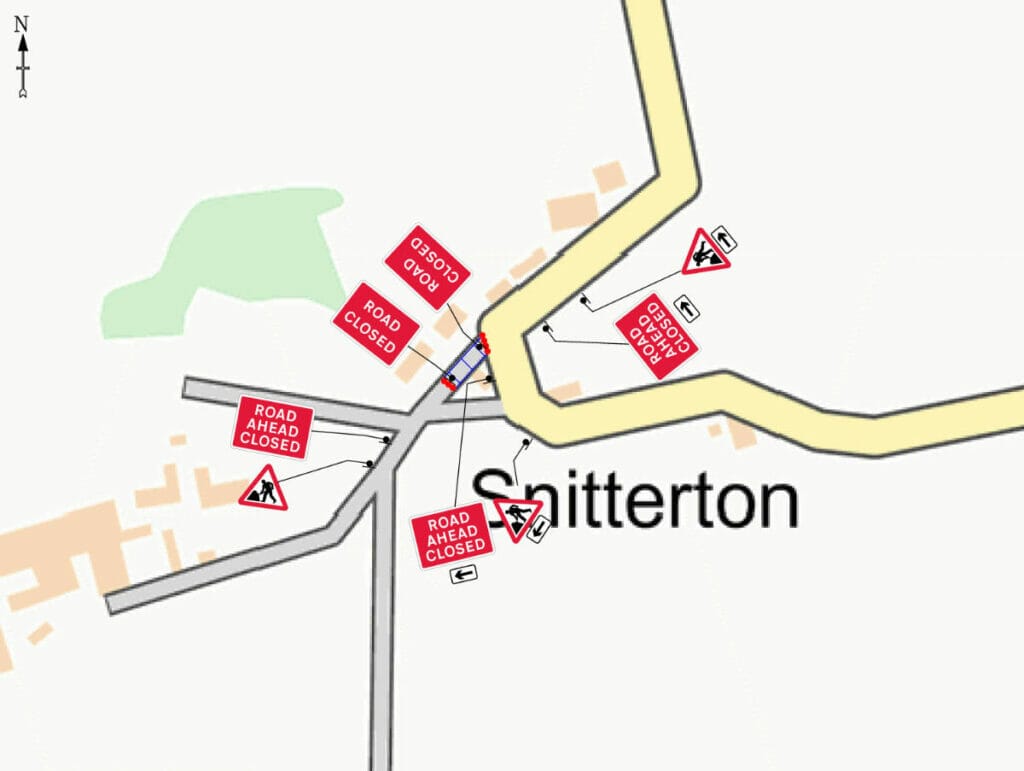 Snitterton Road closure 20 August 2021
